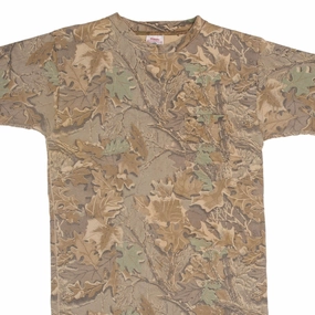 VINTAGE HUNTING ADVANTAGE CAMO POCKET TEE SHIRT 1990S SIZE MEDIUM MADE IN USA