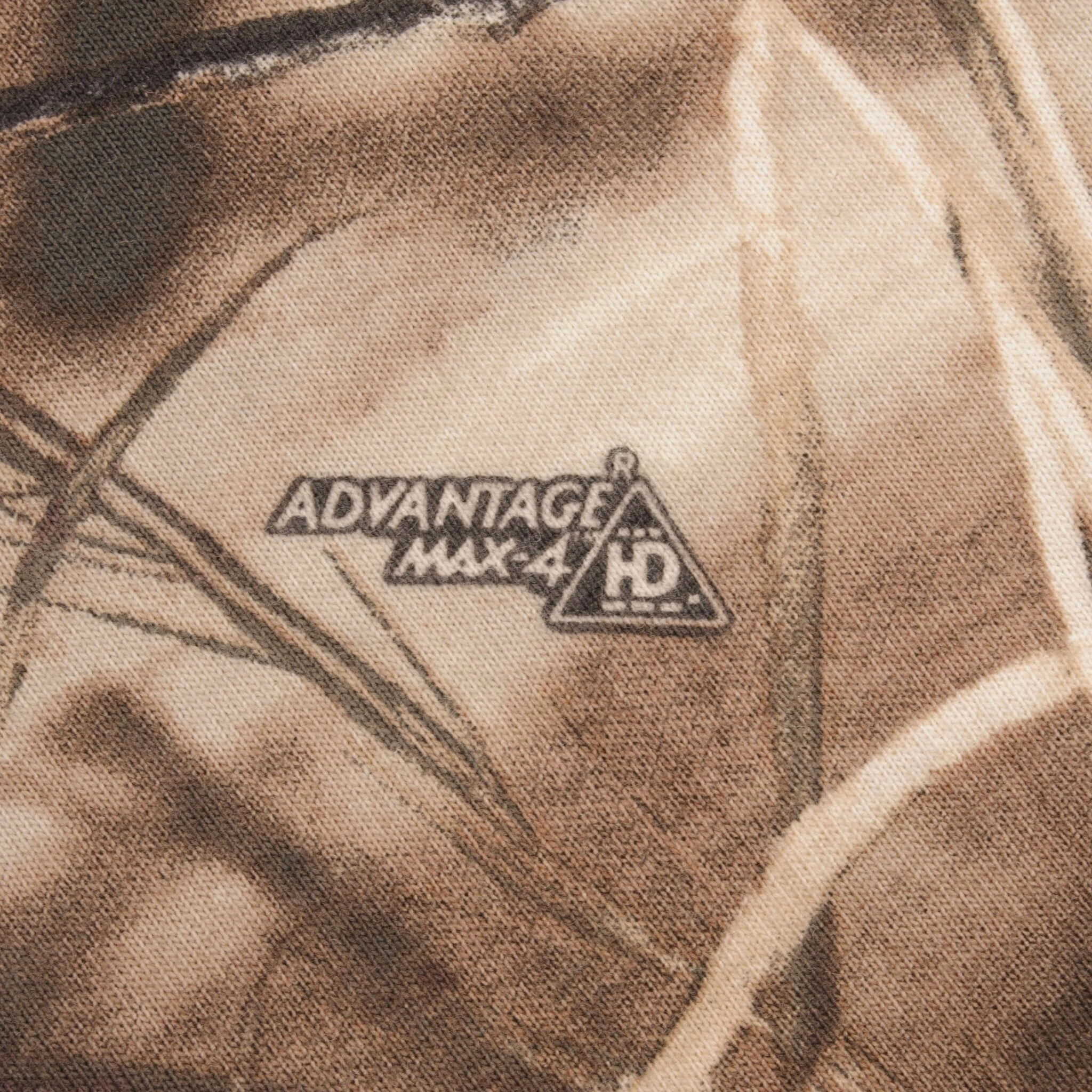 VINTAGE HUNTING ADVANTAGE MAX 4HD CAMO LONG SLEEVE POCKET HENLEY TEE SHIRT LARGE
