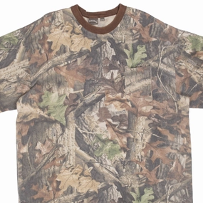 VINTAGE HUNTING ADVANTAGE TIMBER CAMO POCKET TEE SHIRT 1990S 3XL MADE IN USA