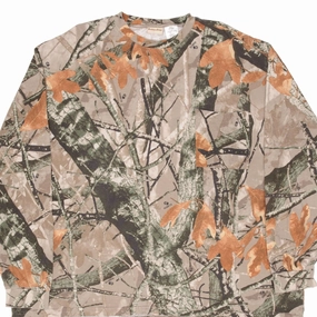 VINTAGE HUNTING FUSION 3D CAMO LONG SLEEVE POCKET TEE SHIRT SIZE 3XL