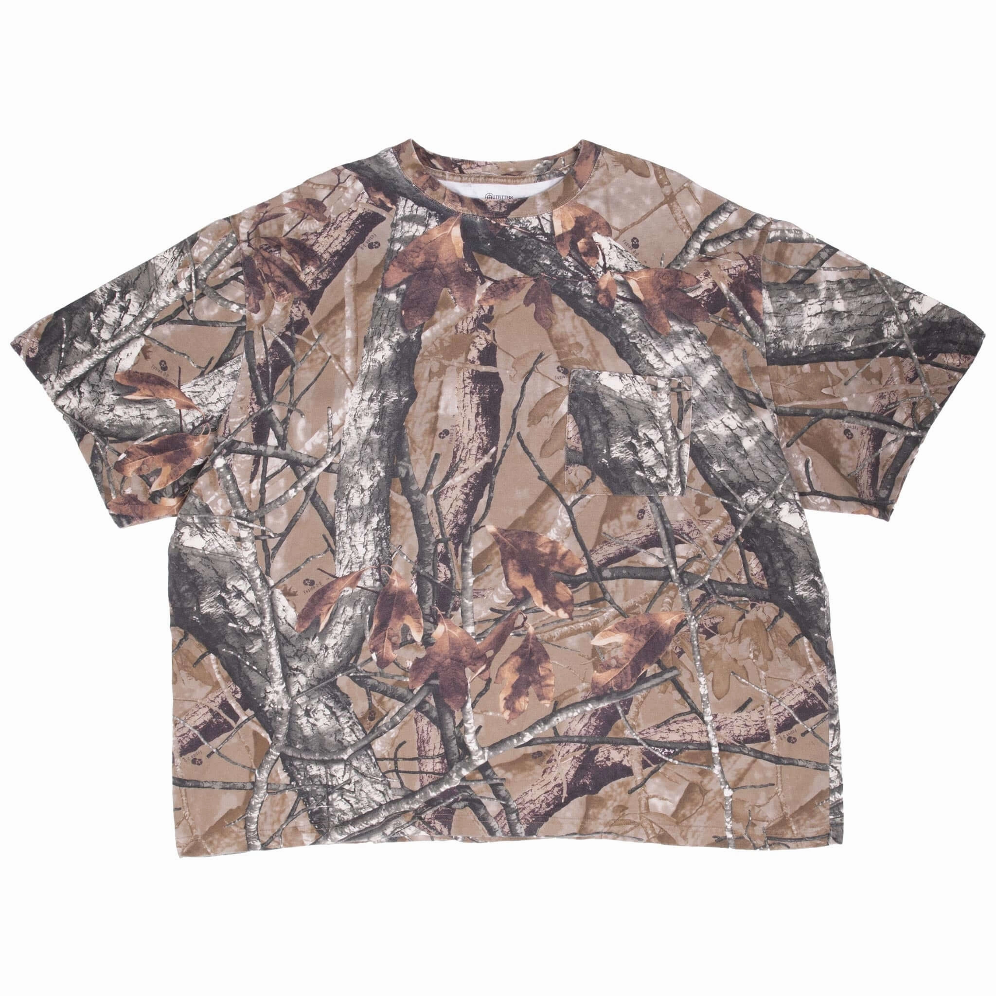 VINTAGE HUNTING FUSION 3D CAMO POCKET TEE SHIRT 3XL