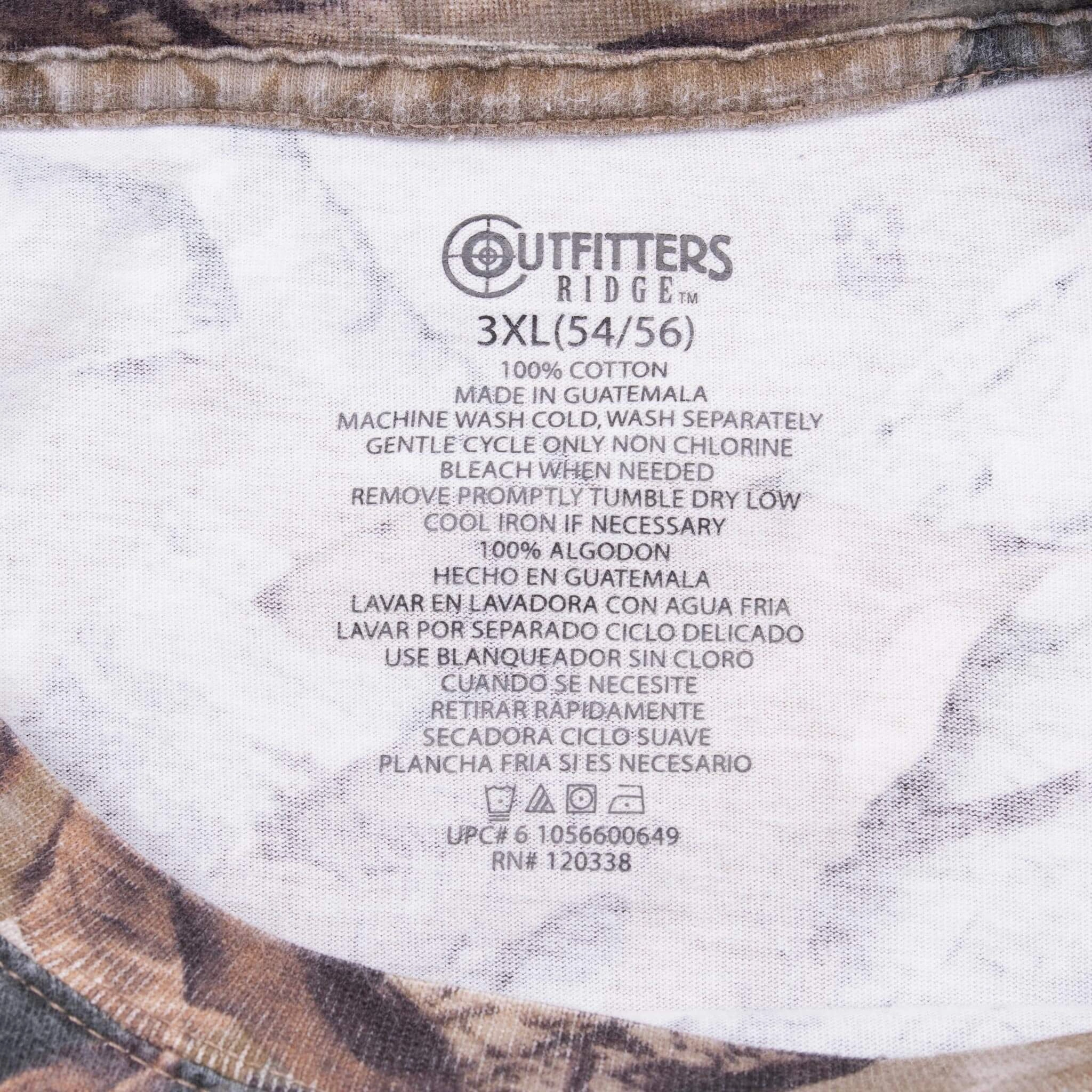 VINTAGE HUNTING FUSION 3D CAMO POCKET TEE SHIRT 3XL