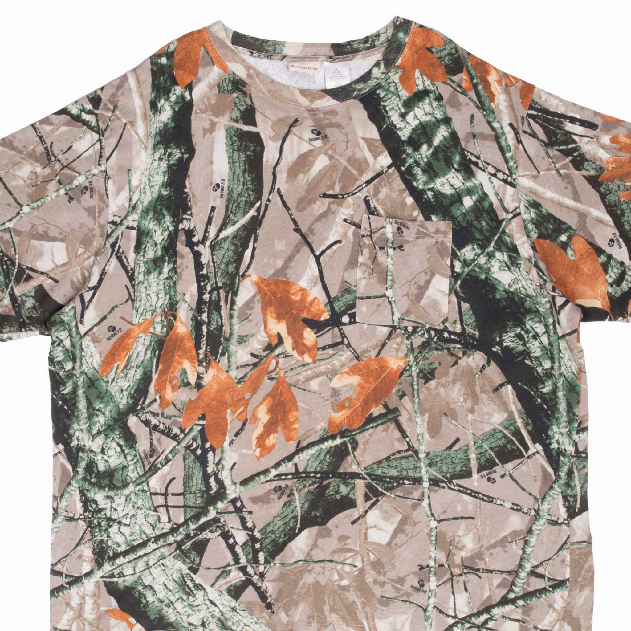VINTAGE HUNTING FUSION 3D CAMO POCKET TEE SHIRT 3XL