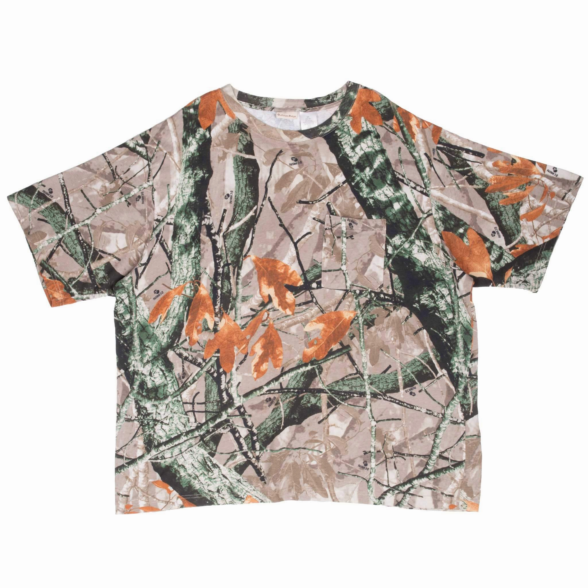 VINTAGE HUNTING FUSION 3D CAMO POCKET TEE SHIRT 3XL
