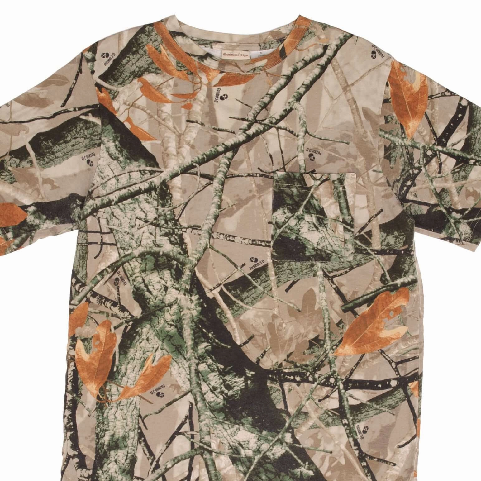 VINTAGE HUNTING FUSION 3D CAMO POCKET TEE SHIRT SIZE MEDIUM