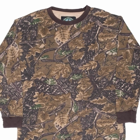 VINTAGE HUNTING MASTER SPORTSMAN CAMO LONG SLEEVE TEE SHIRT LARGE