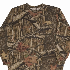 VINTAGE HUNTING MOSSY OAK BREAK UP CAMO LONG SLEEVE POCKET TEE SHIRT SIZE XL