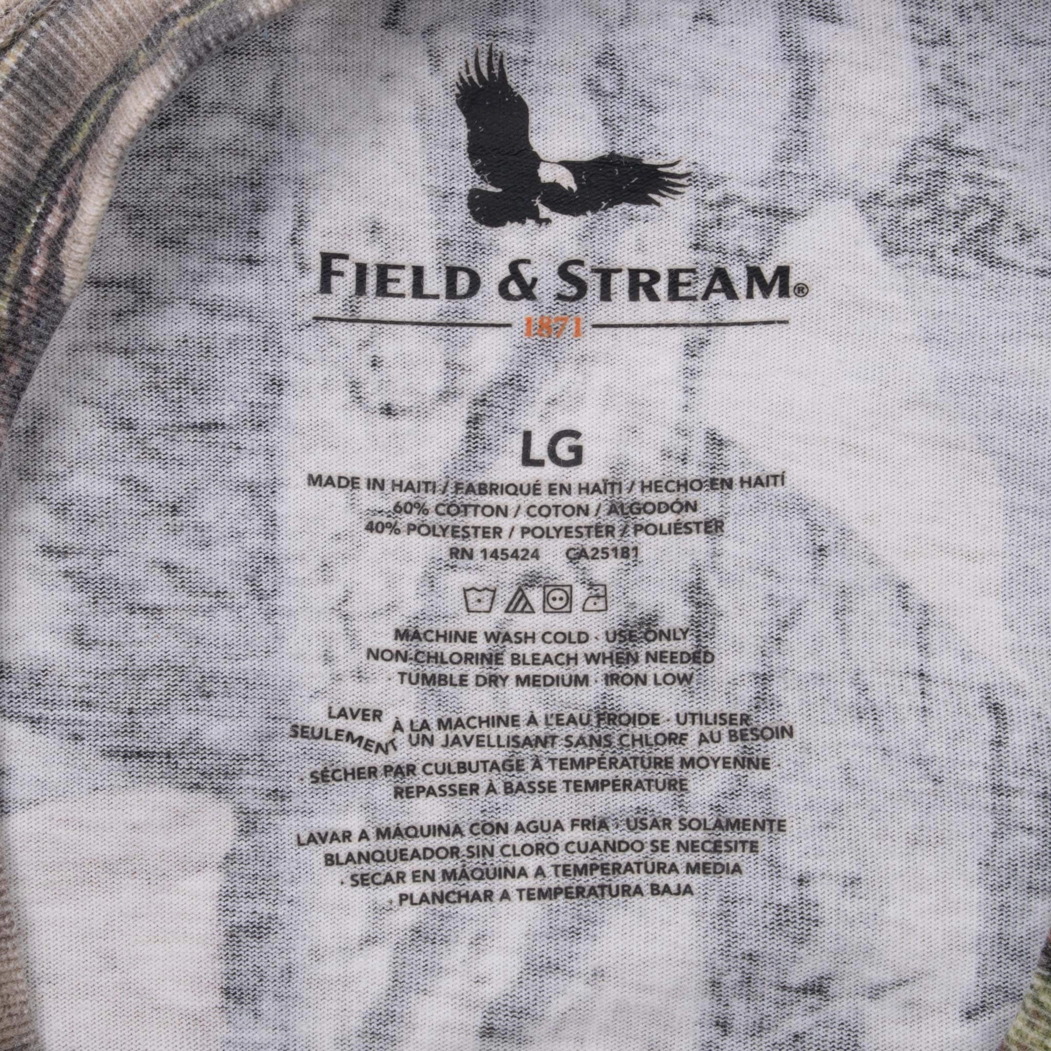 VINTAGE HUNTING MOSSY OAK BREAK UP CAMO LONG SLEEVE TEE SHIRT LARGE