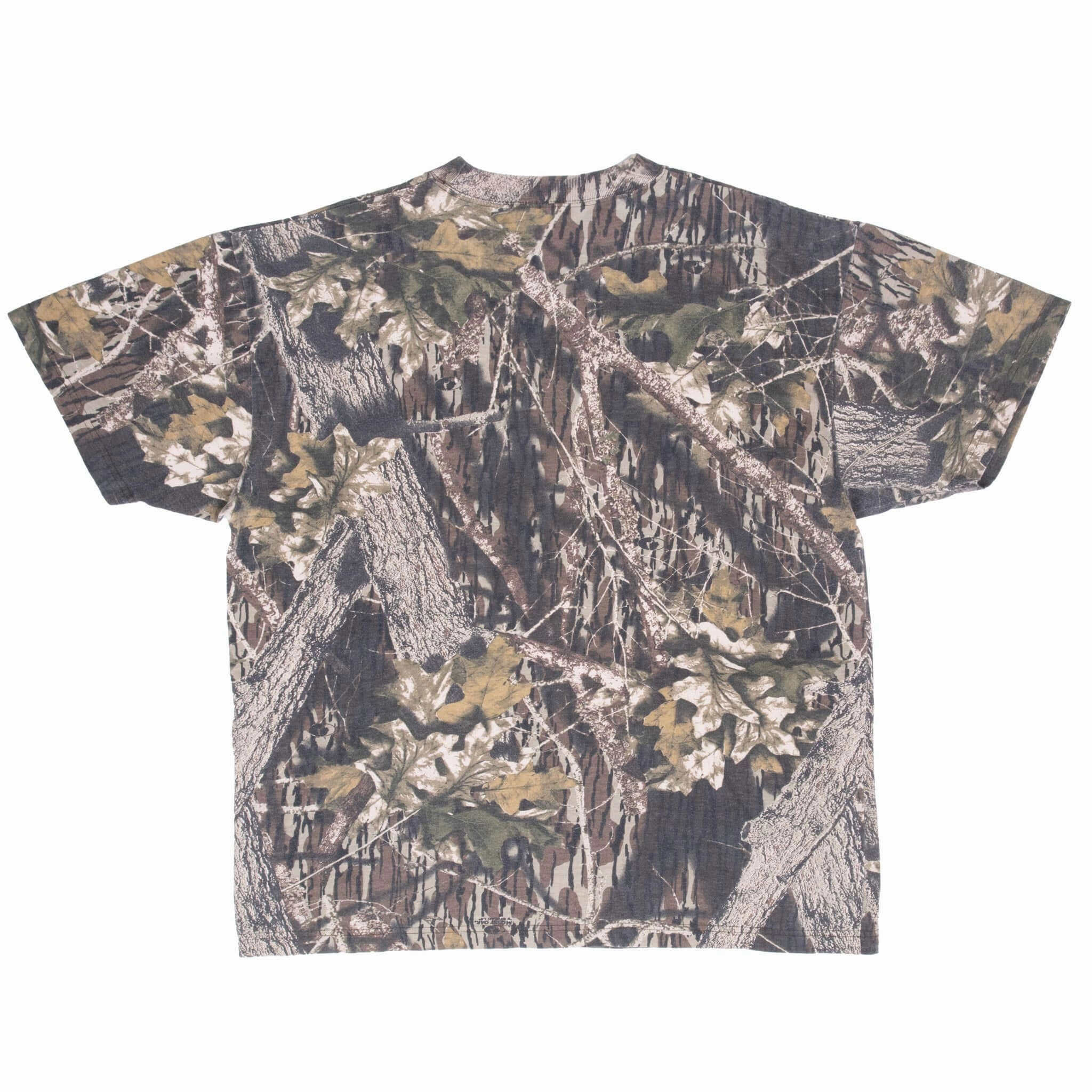 VINTAGE HUNTING MOSSY OAK BREAK UP CAMO POCKET TEE SHIRT XL
