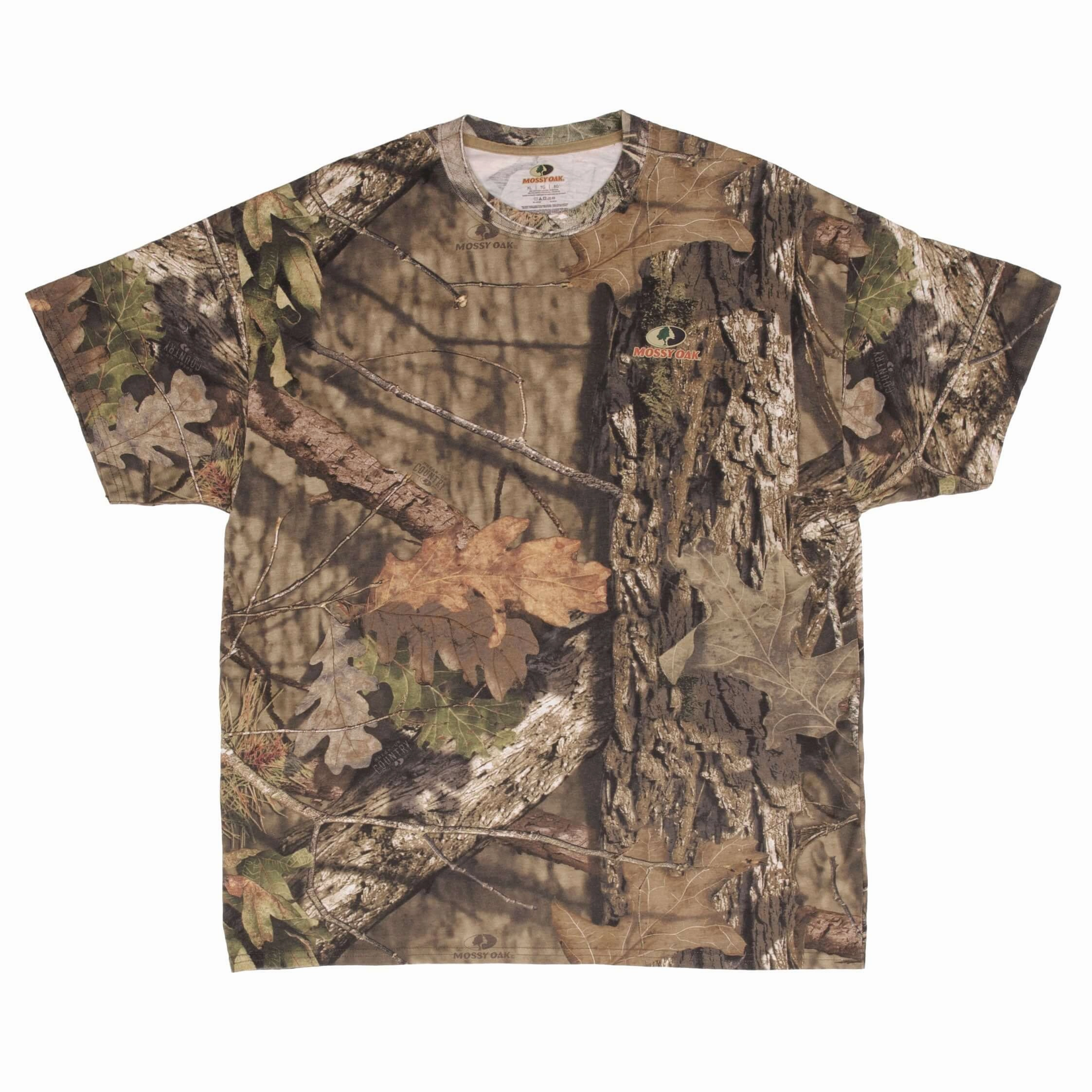 VINTAGE HUNTING MOSSY OAK BREAK UP COUNTRY CAMO POCKET TEE SHIRT SIZE XL