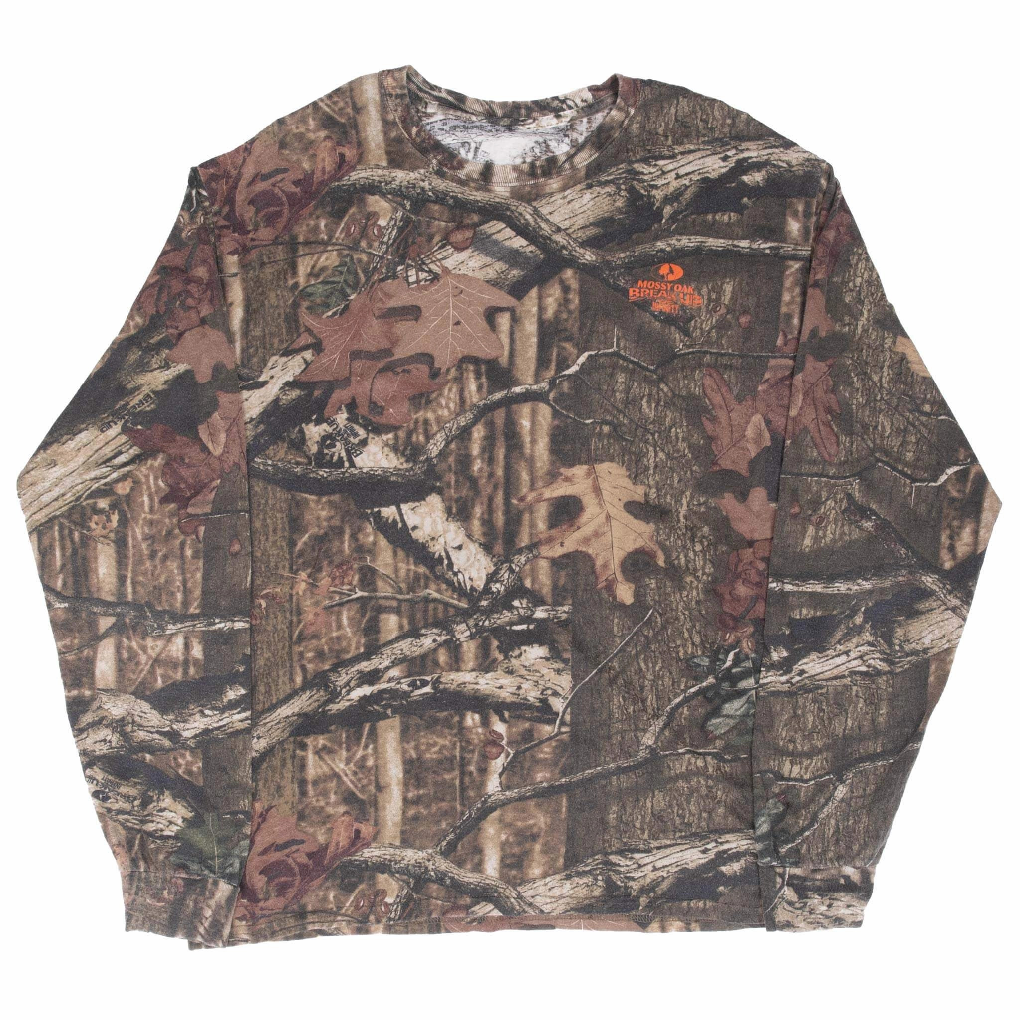 VINTAGE HUNTING MOSSY OAK BREAK UP INFINITY CAMO LONG SLEEVE TEE SHIRT LARGE