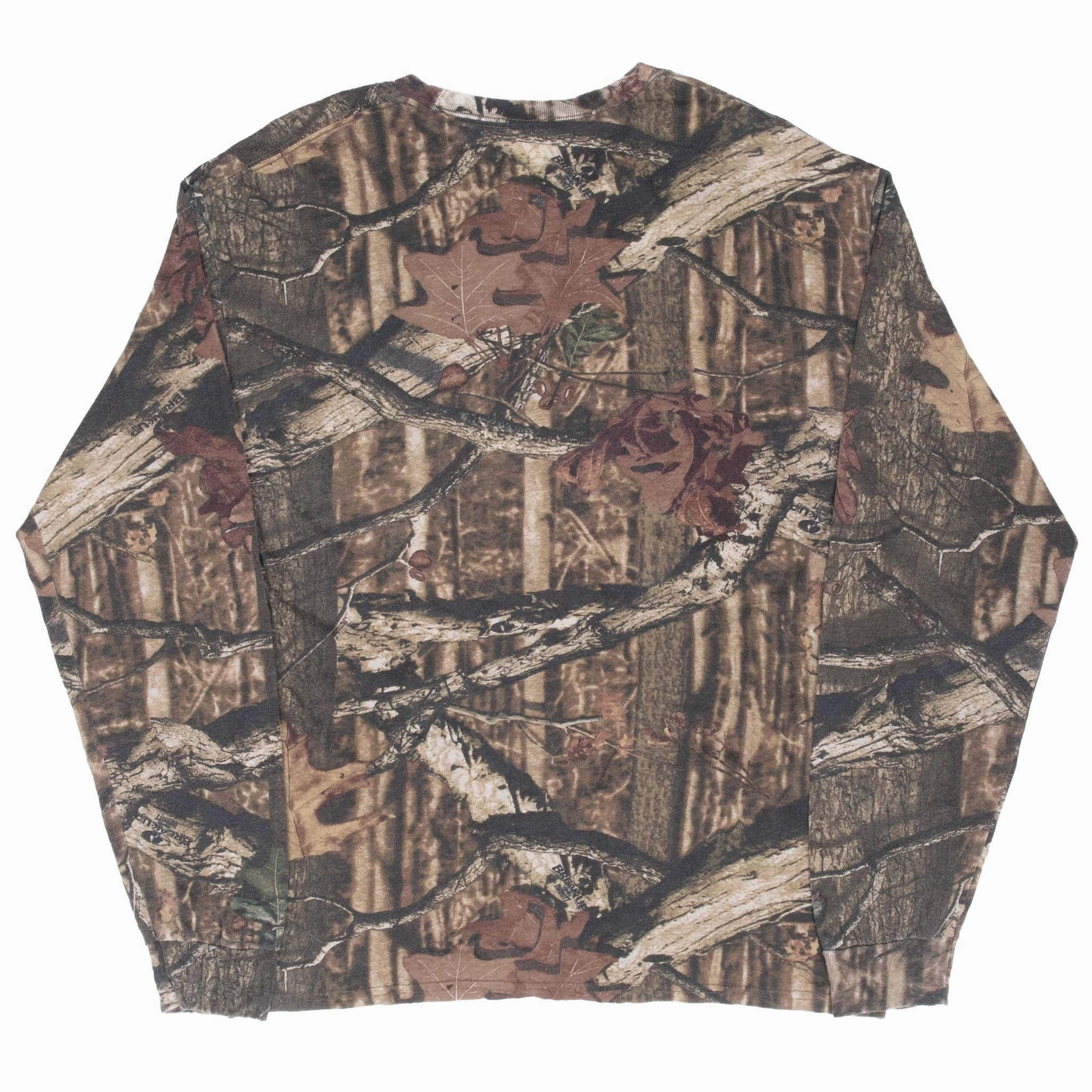 VINTAGE HUNTING MOSSY OAK BREAK UP INFINITY CAMO LONG SLEEVE TEE SHIRT LARGE