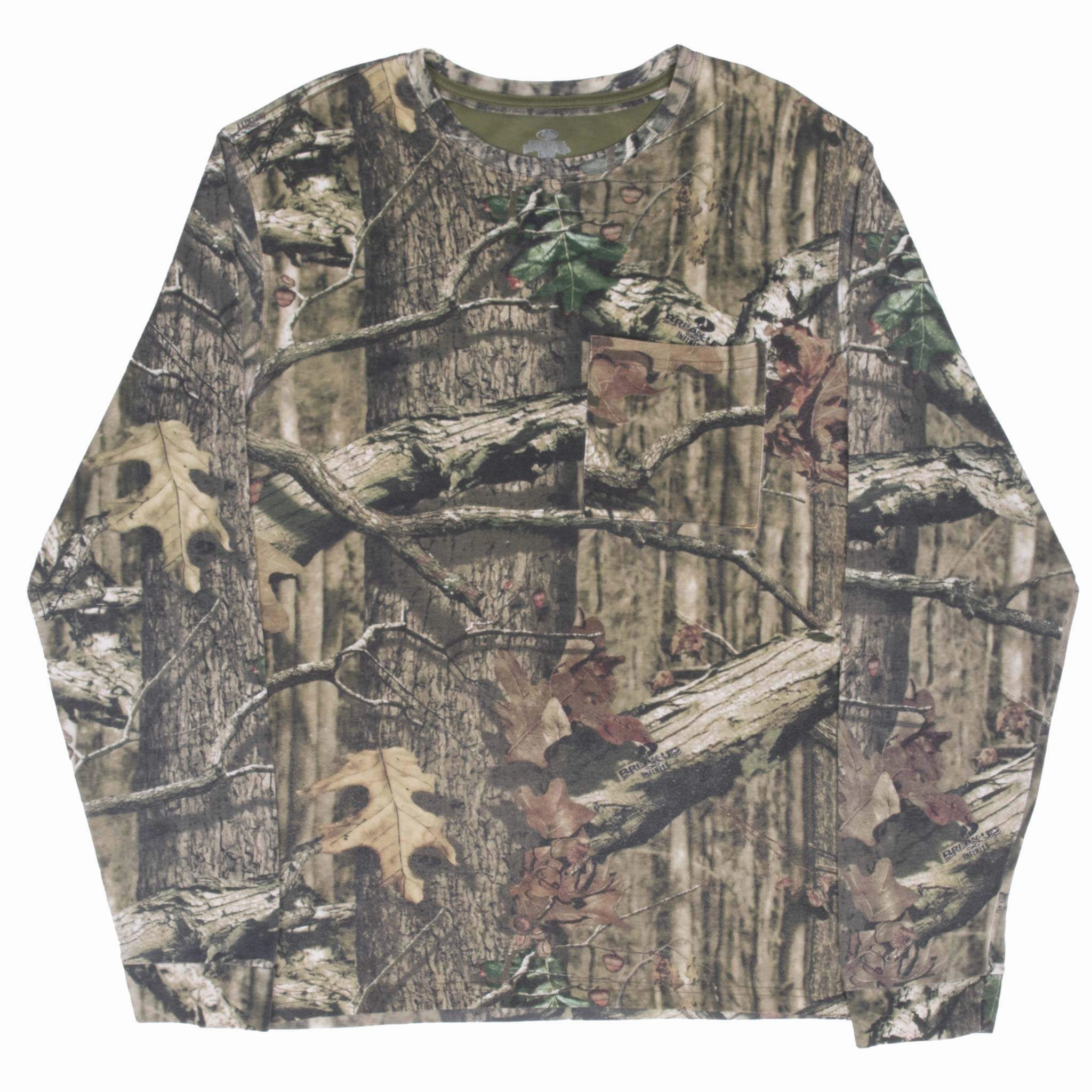 VINTAGE HUNTING MOSSY OAK BREAK UP INFINITY CAMO LONG SLEEVE TEE SHIRT LARGE