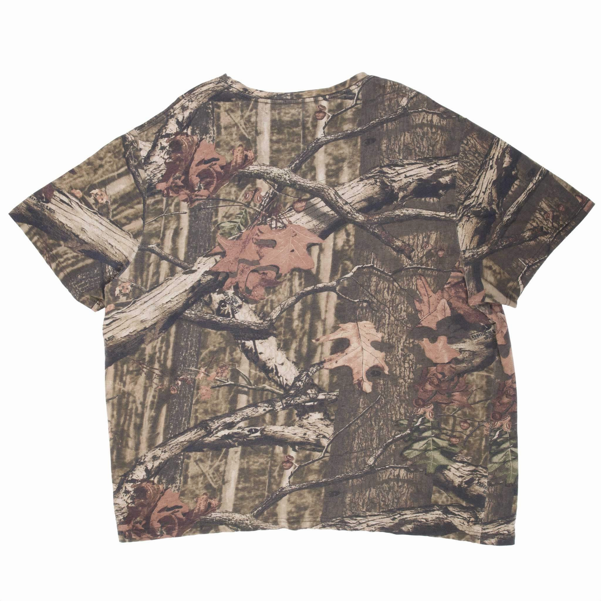 VINTAGE HUNTING MOSSY OAK BREAK UP INFINITY CAMO POCKET TEE SHIRT 2XL