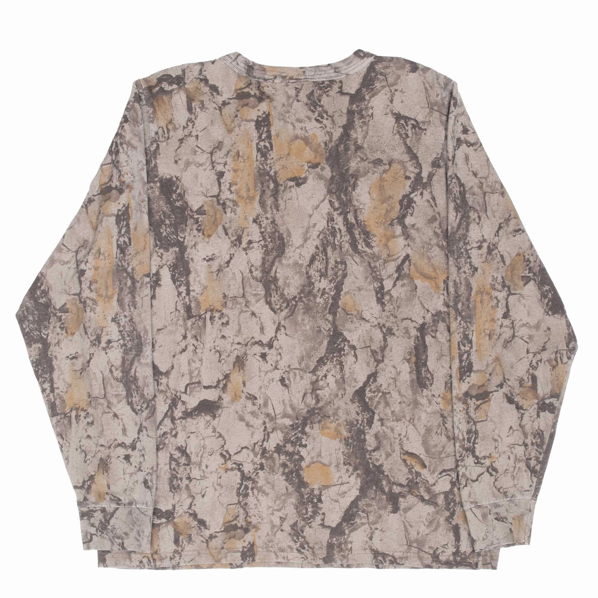 VINTAGE HUNTING NATURAL GEAR CAMO LONG SLEEVE POCKET TEE SHIRT 1990S MEDIUM