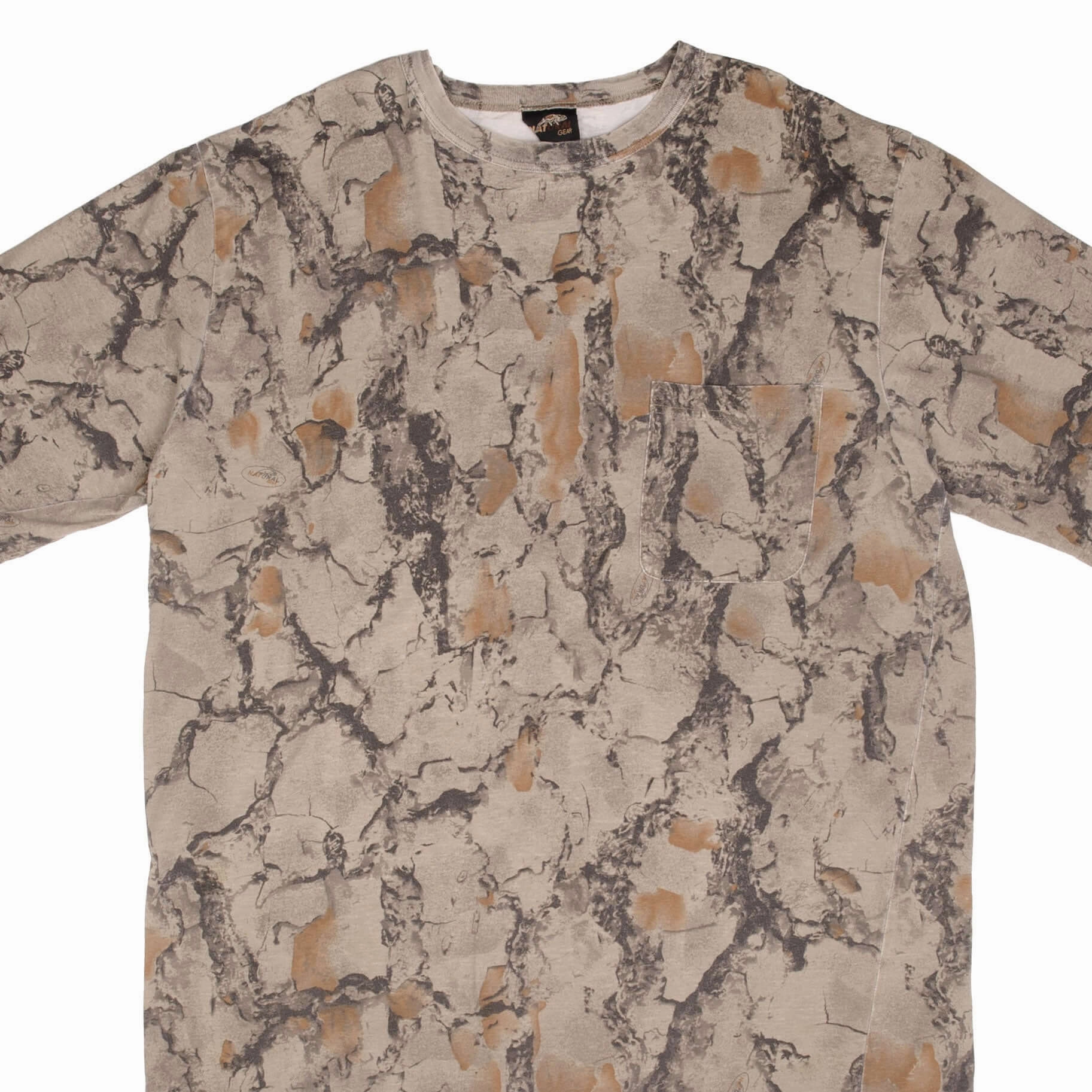 VINTAGE HUNTING NATURAL GEAR CAMO POCKET TEE SHIRT 2000S SIZE 2XL
