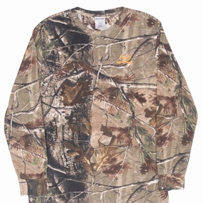 VINTAGE HUNTING REALTREE APHD CAMO LONG SLEEVE TEE SHIRT LARGE