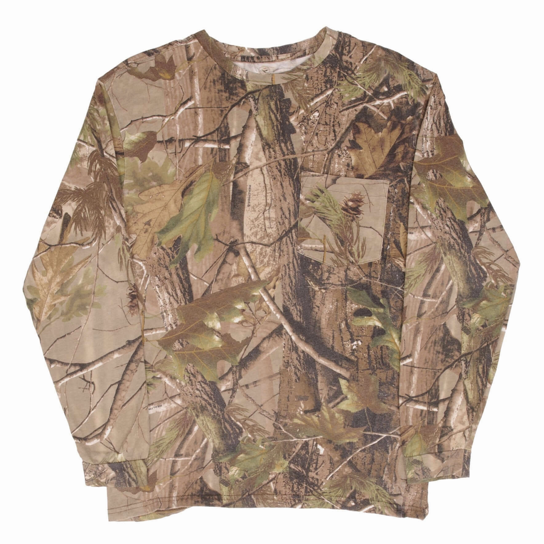 VINTAGE HUNTING REALTREE CAMO LONG SLEEVE POCKET TEE SHIRT SIZE SMALL