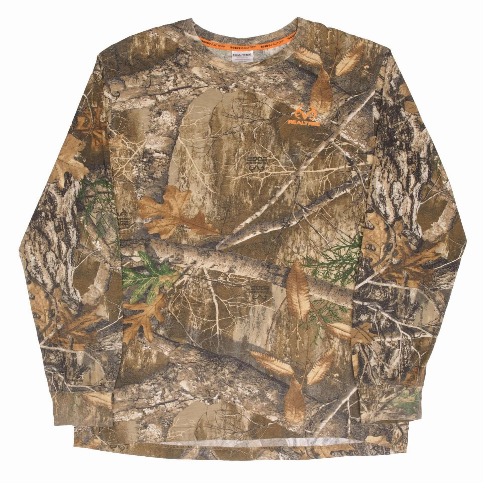 VINTAGE HUNTING REALTREE EDGE CAMO LONG SLEEVE POCKET TEE SHIRT SIZE XL