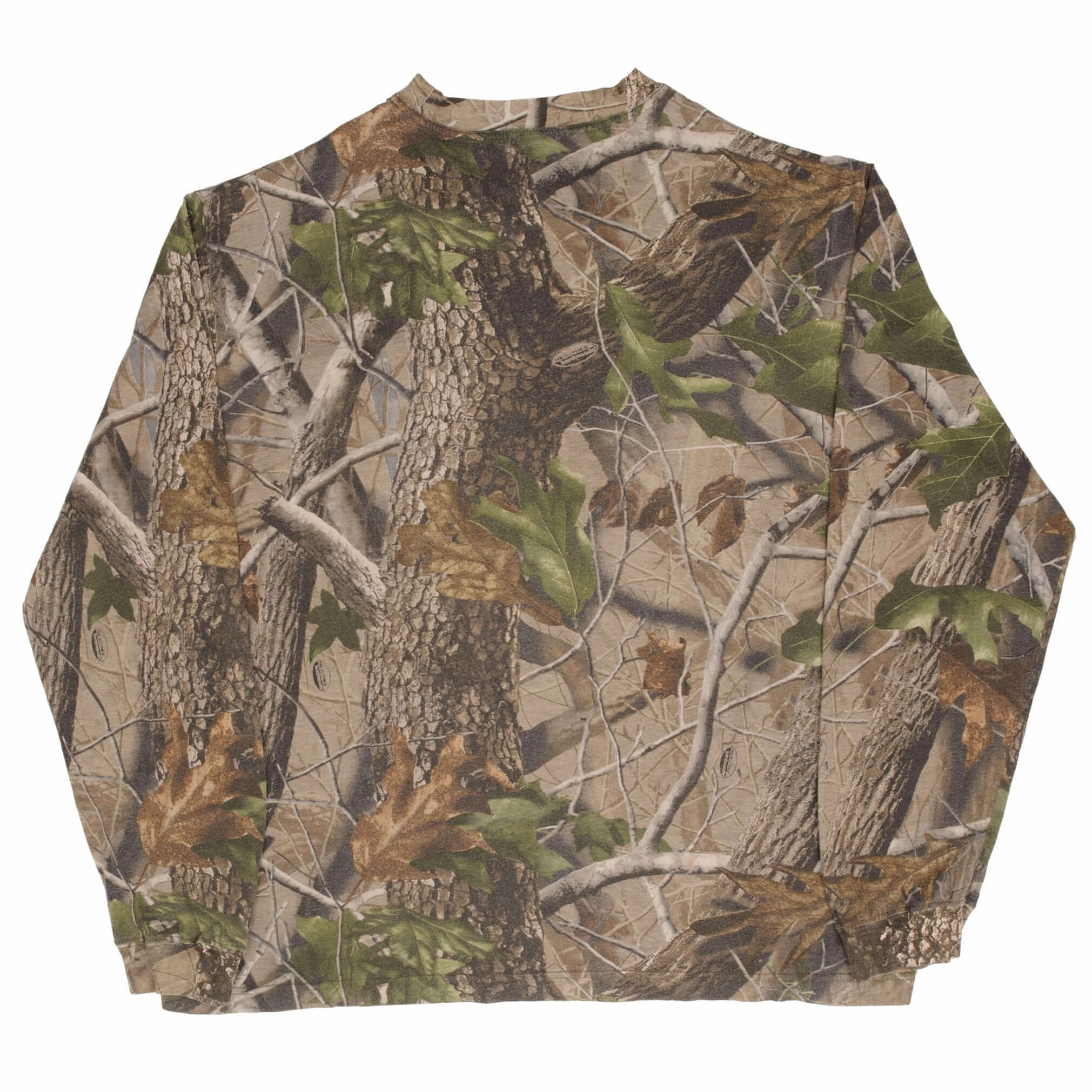 VINTAGE HUNTING REALTREE HARDWOODS CAMO LONG SLEEVE POCKET TEE SHIRT SIZE LARGE