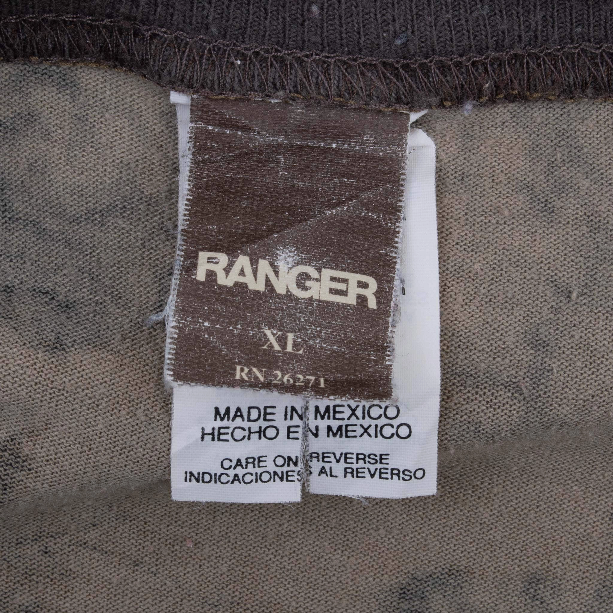 VINTAGE HUNTING REALTREE HARDWOODS CAMO LONG SLEEVE POCKET TEE SHIRT XL