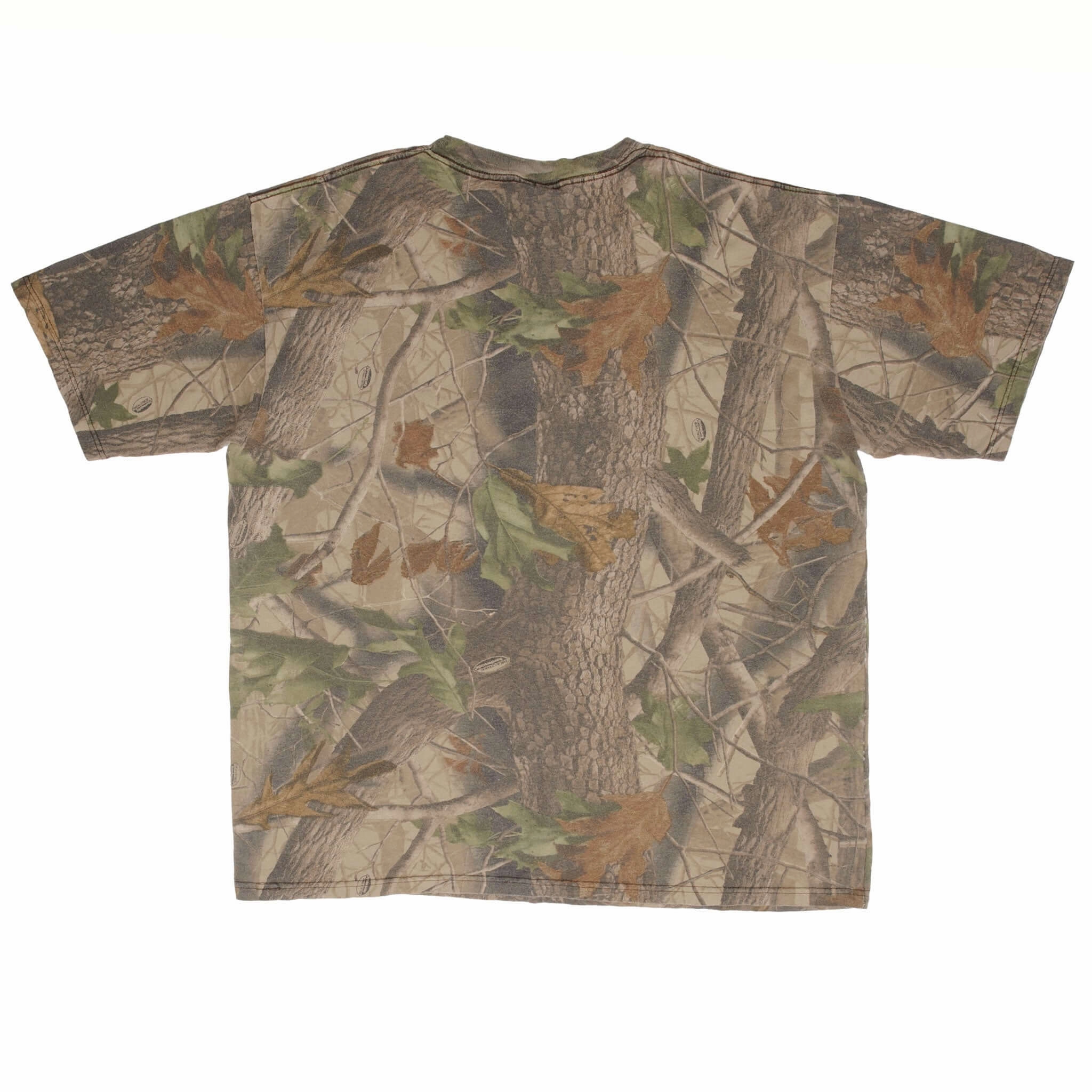 VINTAGE HUNTING REALTREE HARDWOODS CAMO POCKET TEE SHIRT 1990S SIZE XL