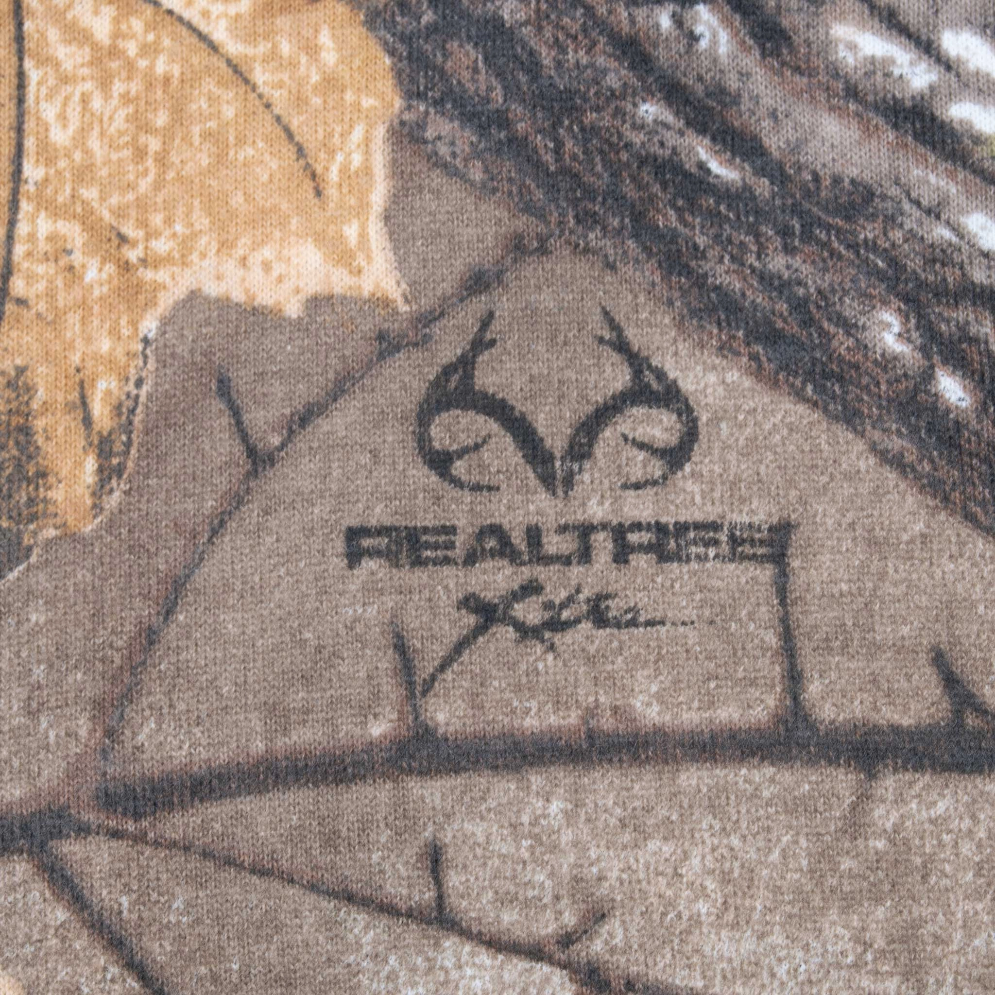 VINTAGE HUNTING REALTREE XTRA CAMO BROWNING TEE SHIRT LARGE