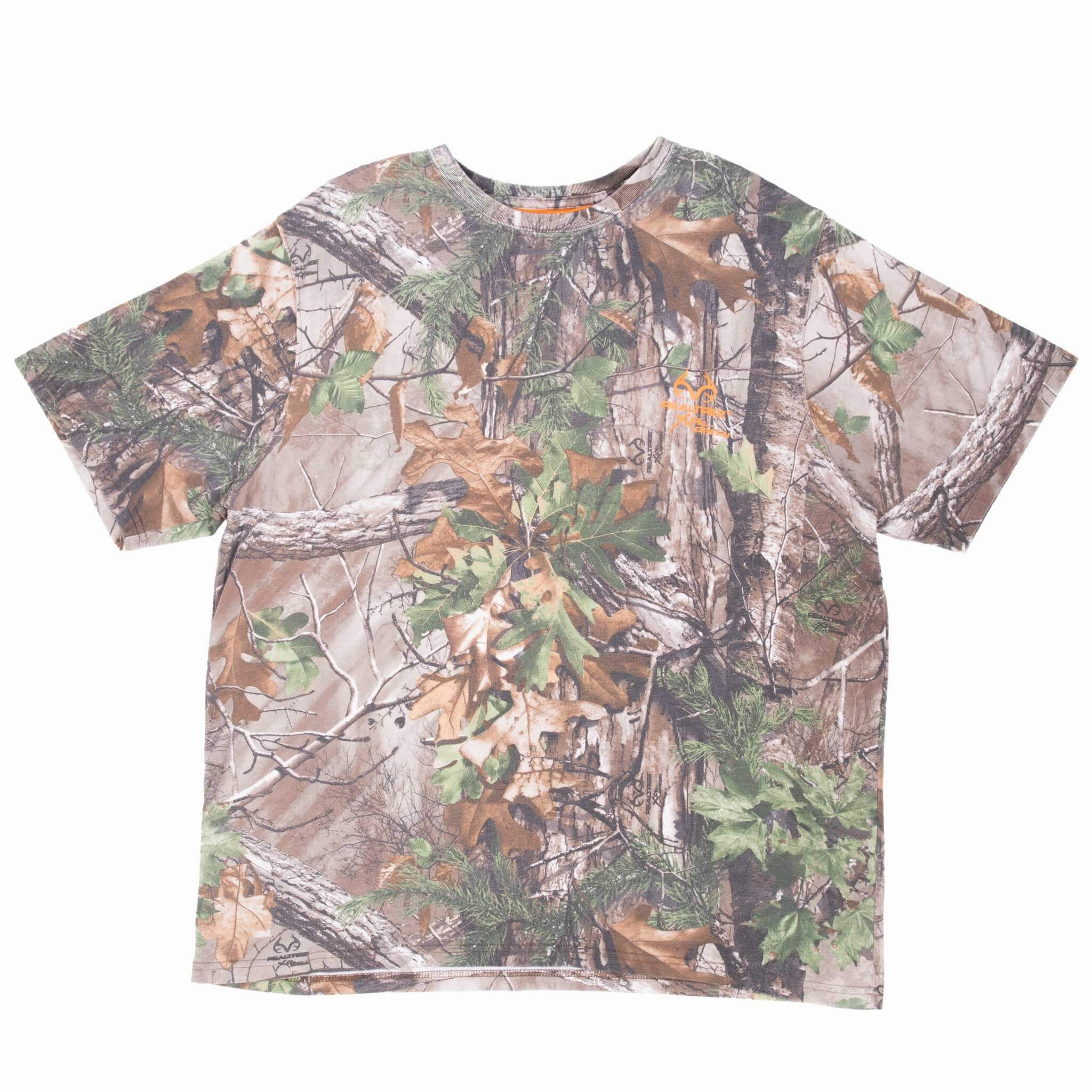 VINTAGE HUNTING REALTREE XTRA GREEN CAMO TEE SHIRT XL
