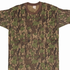 VINTAGE HUNTING TREBARK CAMO POCKET TEE SHIRT 1990S SIZE MEDIUM MADE IN USA