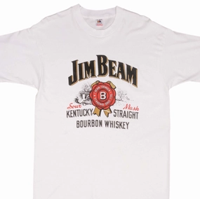 VINTAGE JIM BEAM BOURBON 1990S TEE SHIRT SIZE LARGE MADE IN USA