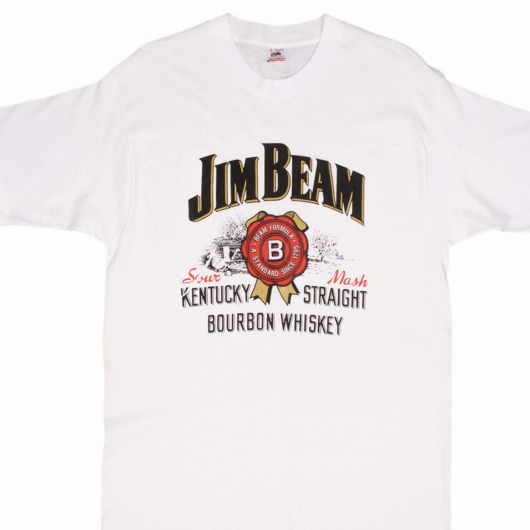 VINTAGE JIM BEAM BOURBON 1990S TEE SHIRT SIZE LARGE MADE IN USA