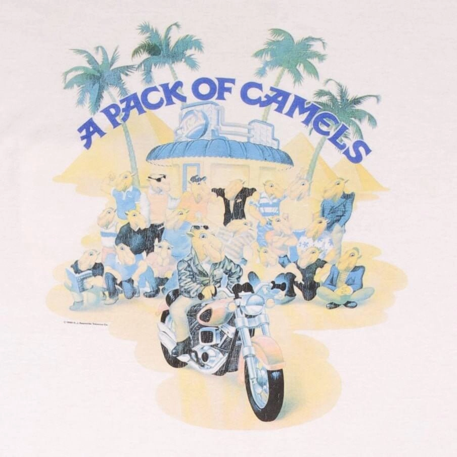 VINTAGE JOE'S PACK OF CAMEL POCKET TEE SHIRT 1990S SIZE LARGE MADE IN USA