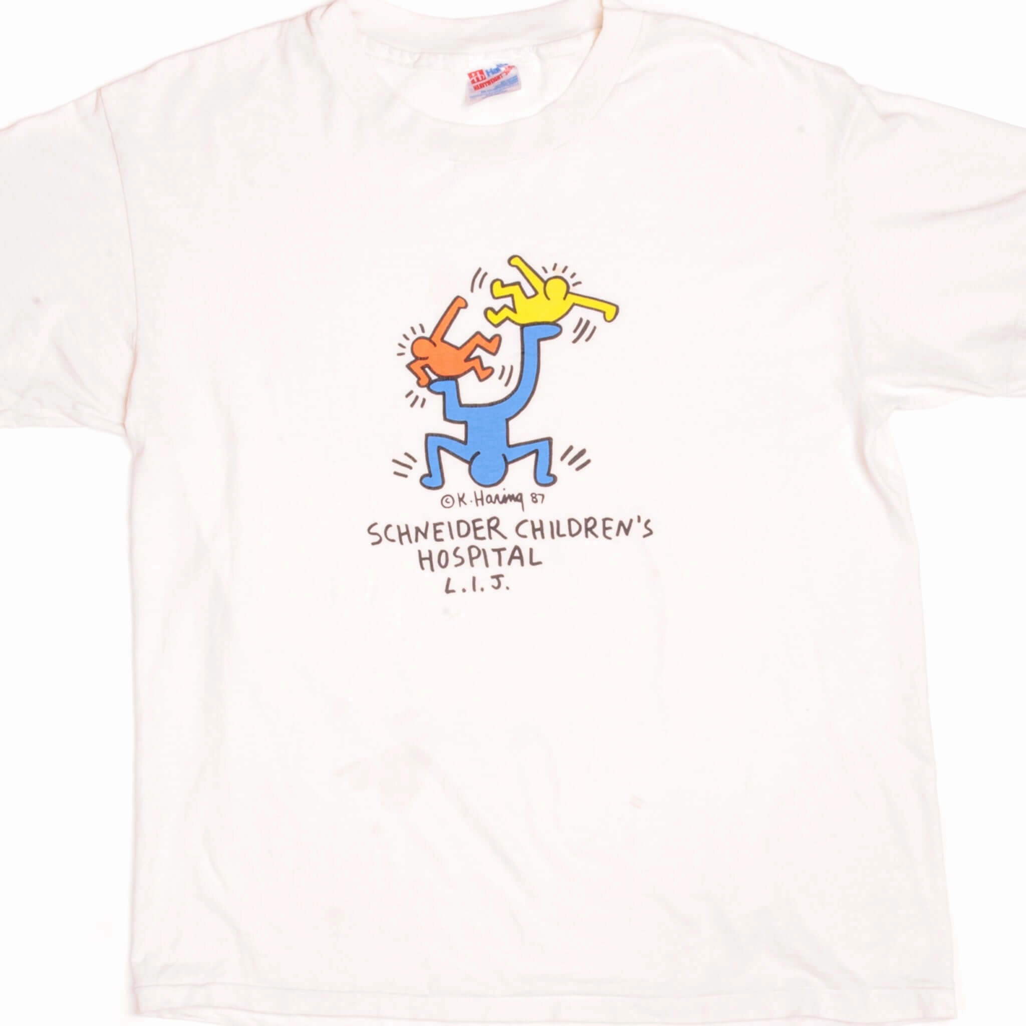 VINTAGE KEITH HARING TEE SHIRT 1987 SIZE LARGE MADE IN USA
