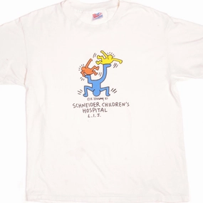 VINTAGE KEITH HARING TEE SHIRT 1987 SIZE LARGE MADE IN USA