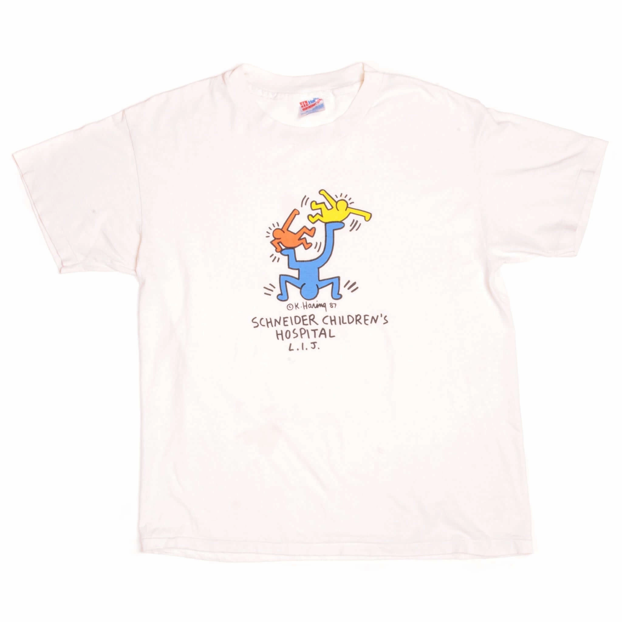 VINTAGE KEITH HARING TEE SHIRT 1987 SIZE LARGE MADE IN USA