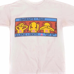 VINTAGE KEITH HARING TEE SHIRT 1990'S SIZE S MADE IN USA