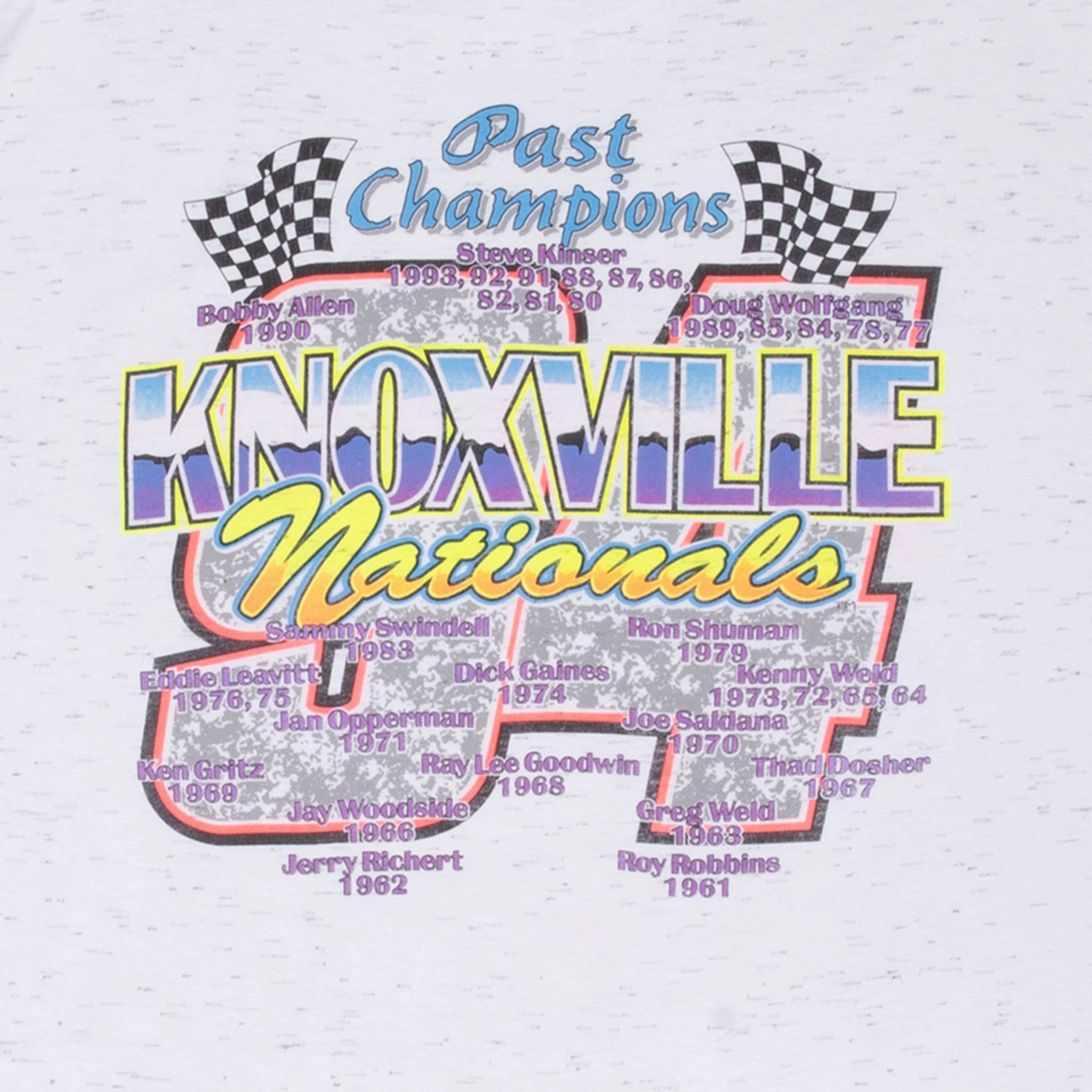 VINTAGE KNOXVILLE 34TH ANNUAL NATIONALS RACING 1994 TEE SHIRT 2XL MADE IN USA