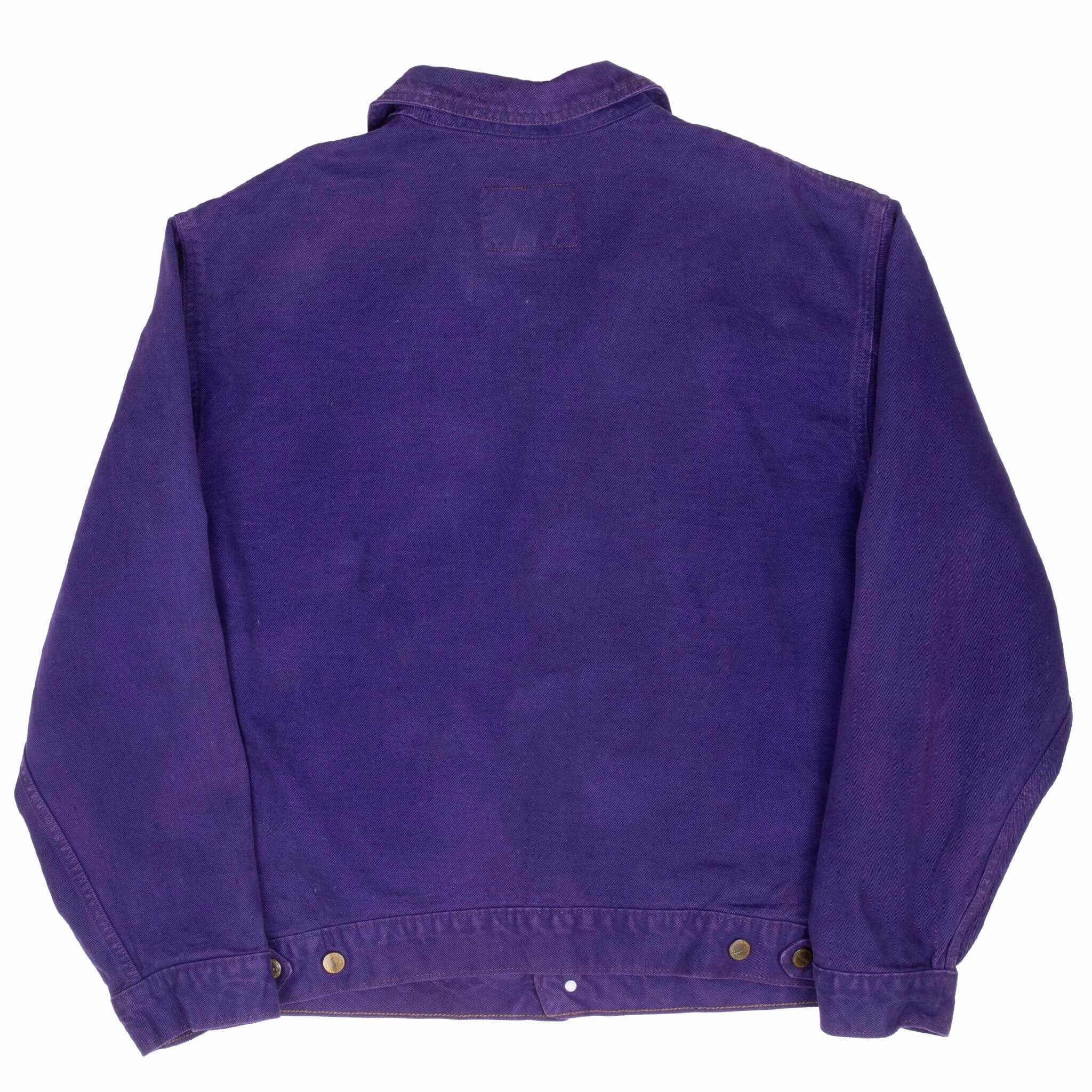 VINTAGE MARITHE FRANCOIS GIRBAUD PURPLE PLEATED 1990S DENIM JACKET LARGE USA