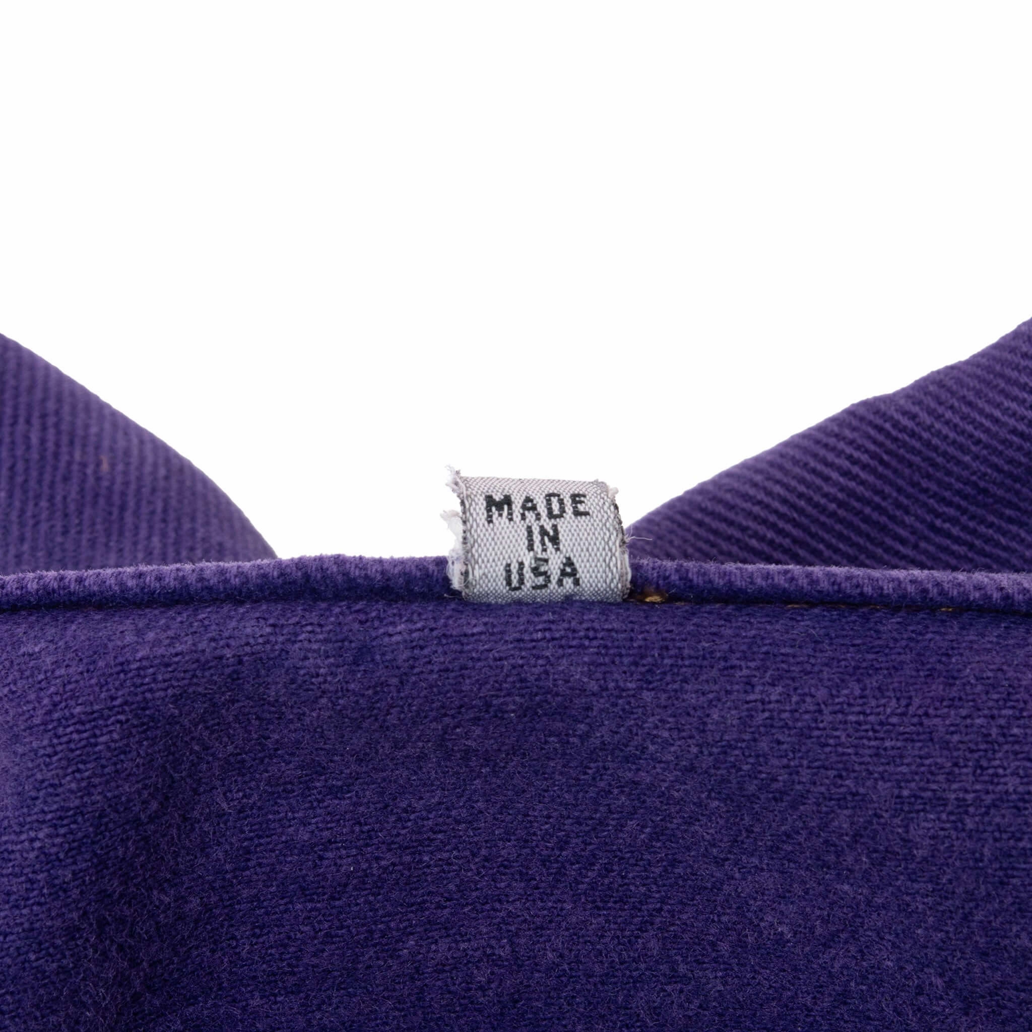 VINTAGE MARITHE FRANCOIS GIRBAUD PURPLE PLEATED 1990S DENIM JACKET LARGE USA