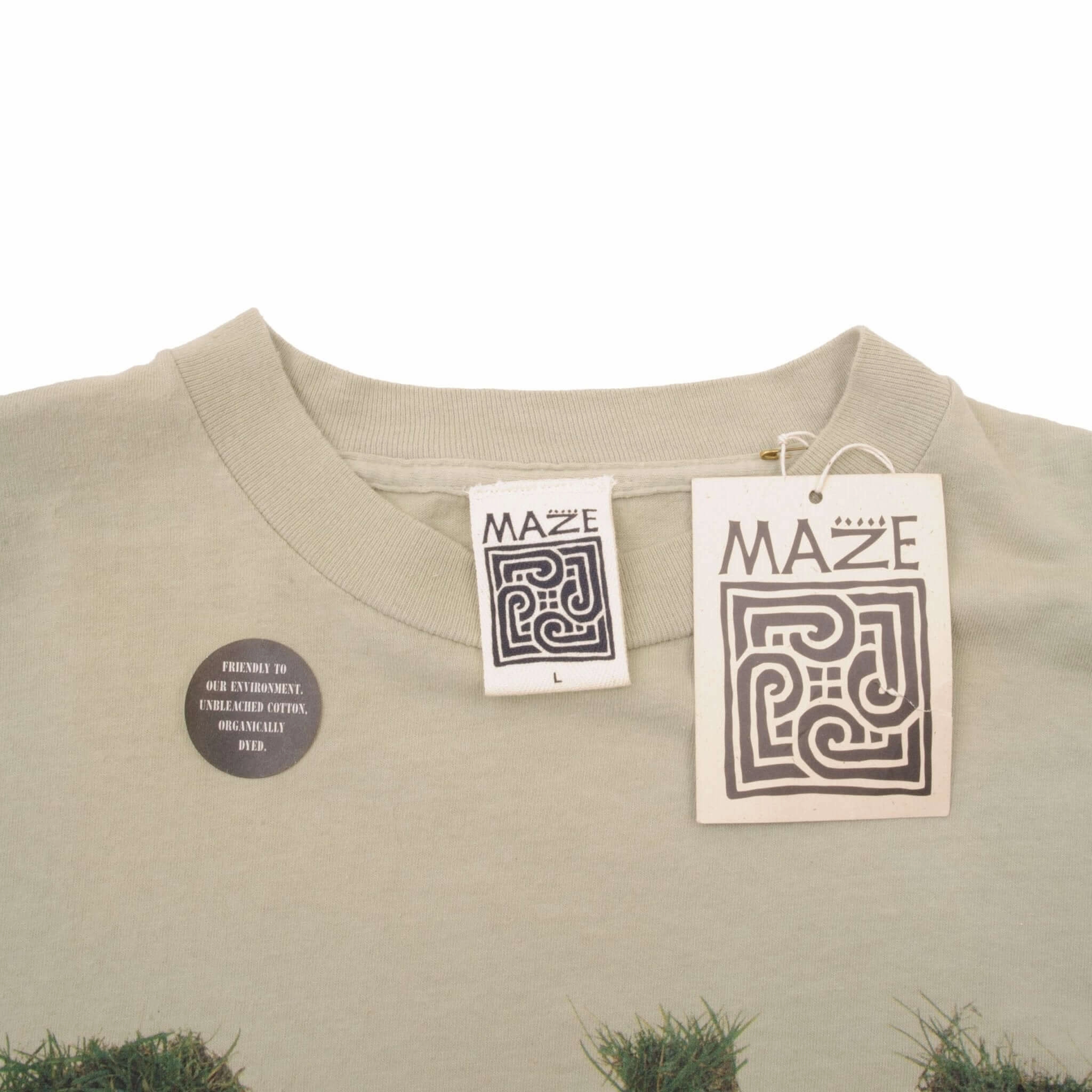 VINTAGE MAZE GOLF TEE SHIRT 1993 SIZE LARGE MADE IN USA DEADSTOCK