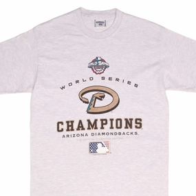 VINTAGE MLB ARIZONA DIAMONDBACKS WORLD CHAMPIONS 2001 TEE SHIRT SIZE MEDIUM