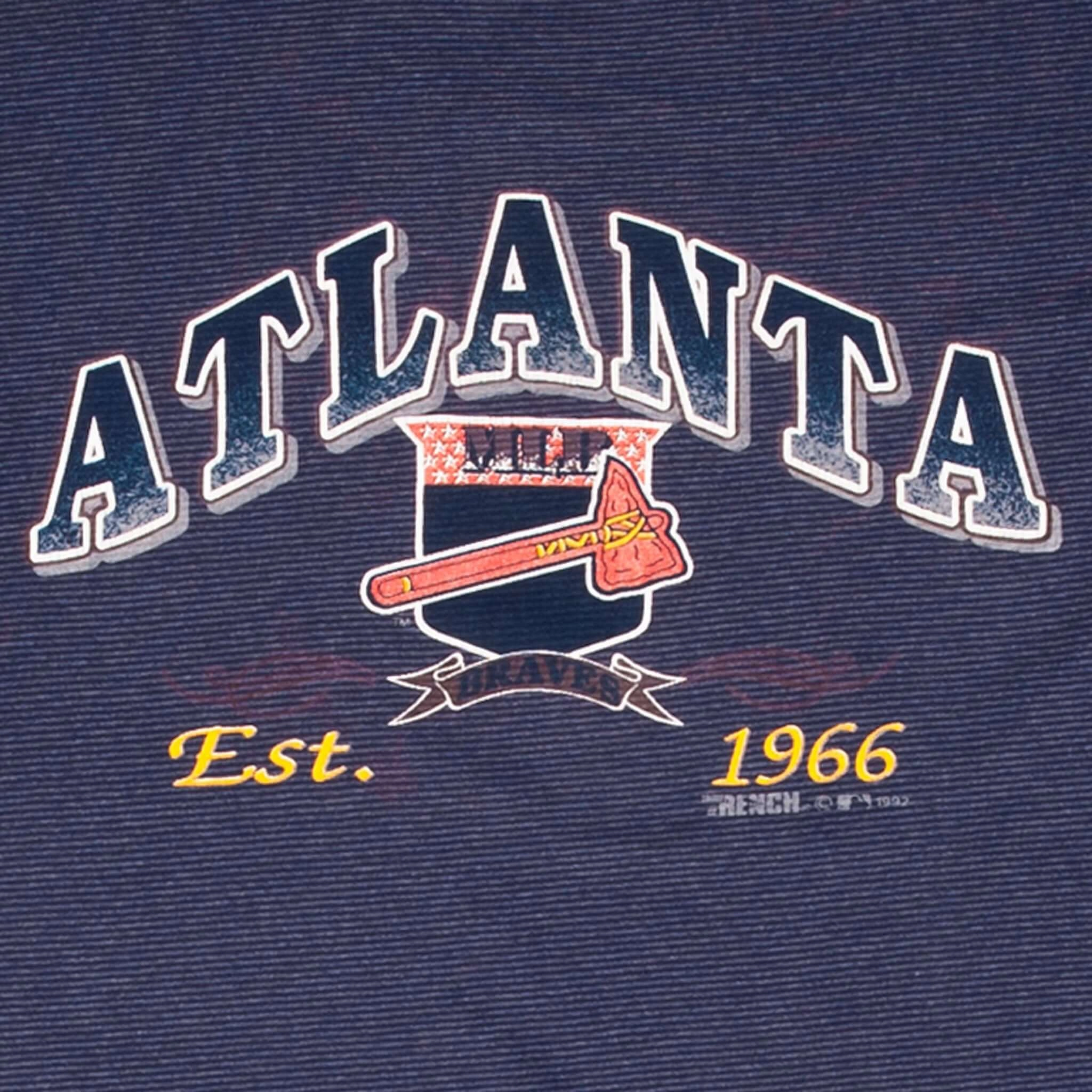 VINTAGE MLB ATLANTA BRAVES 1992 TEE SHIRT SIZE MEDIUM MADE IN USA