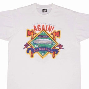 VINTAGE MLB ATLANTA BRAVES 1992 TEE SHIRT SIZE XL MADE IN USA