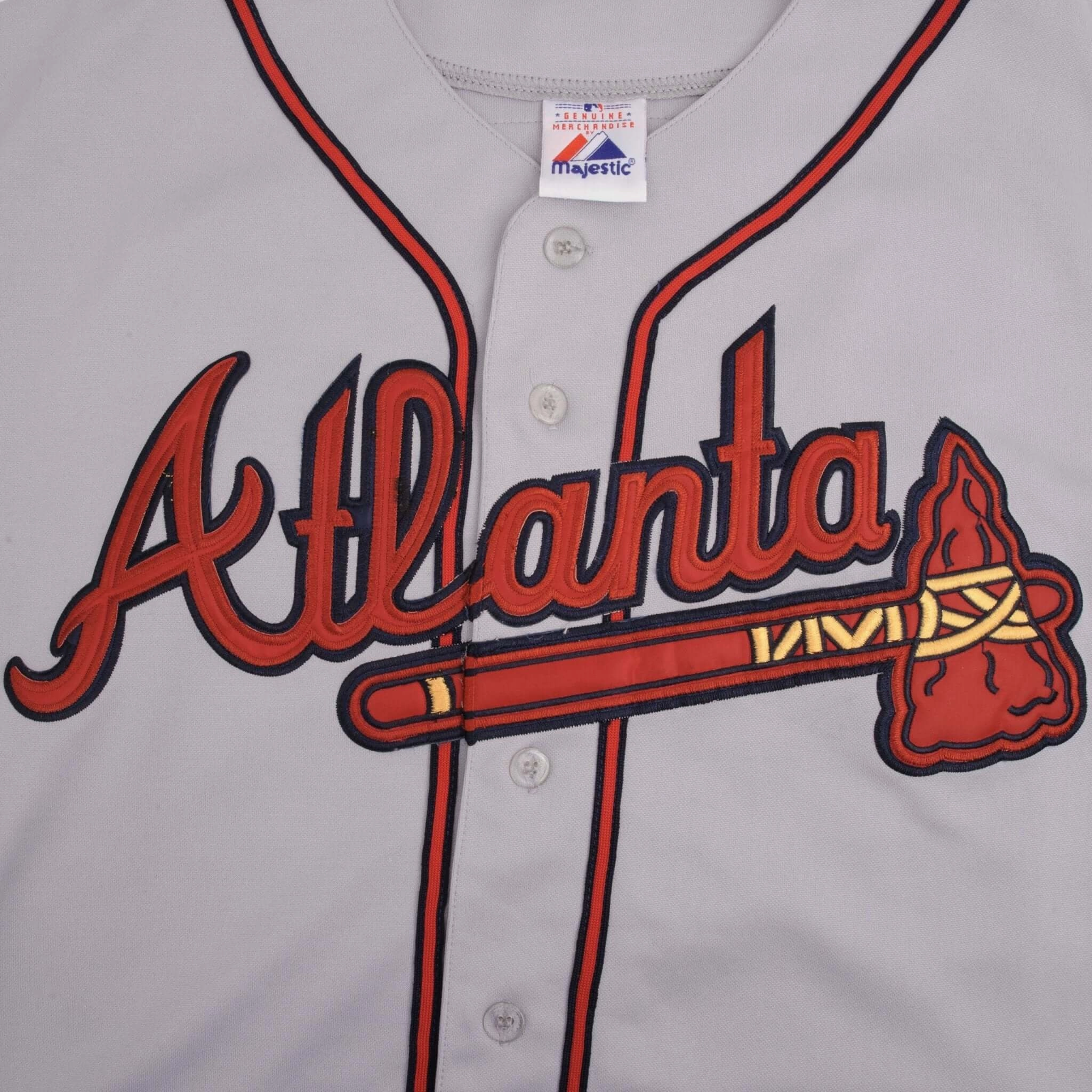 VINTAGE MLB ATLANTA BRAVES ANDRUW JONES #25 MAJESTIC 2000S JERSEY SIZE 44