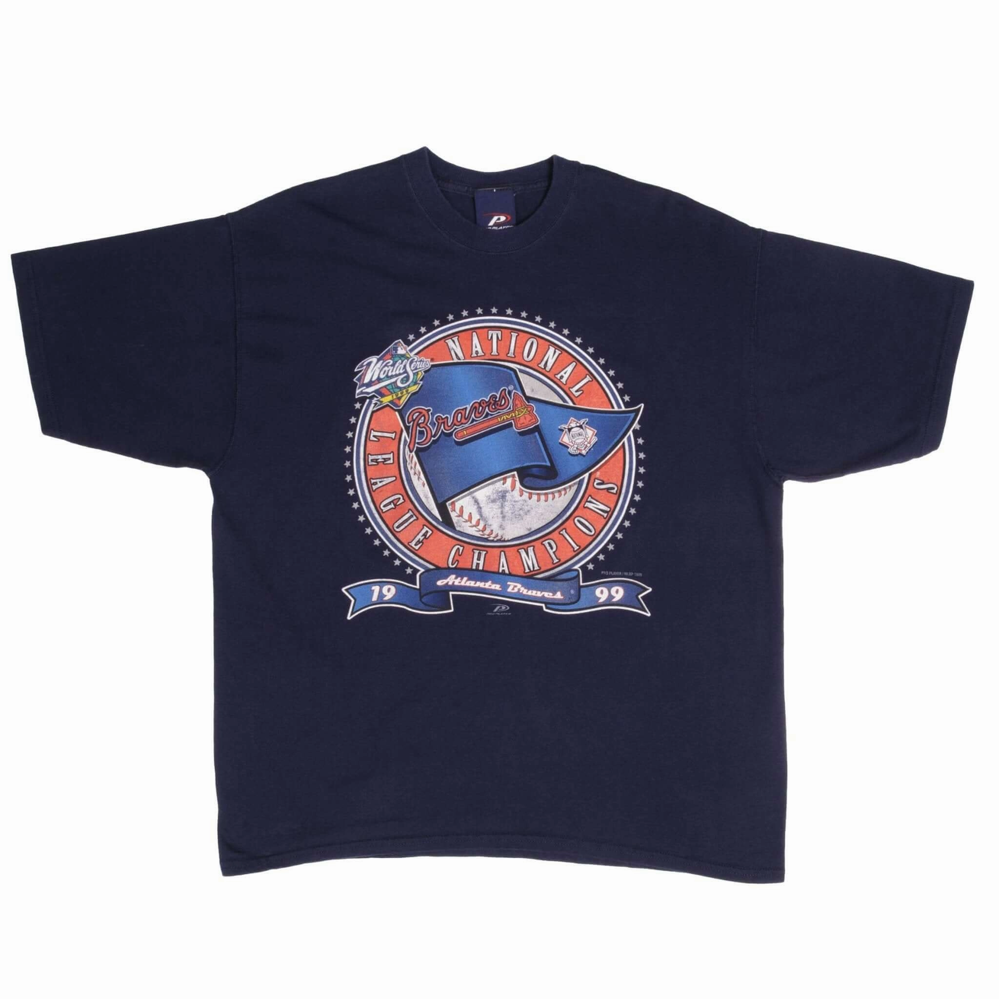 VINTAGE MLB ATLANTA BRAVES CHAMPIONS 1999 TEE SHIRT SIZE XL