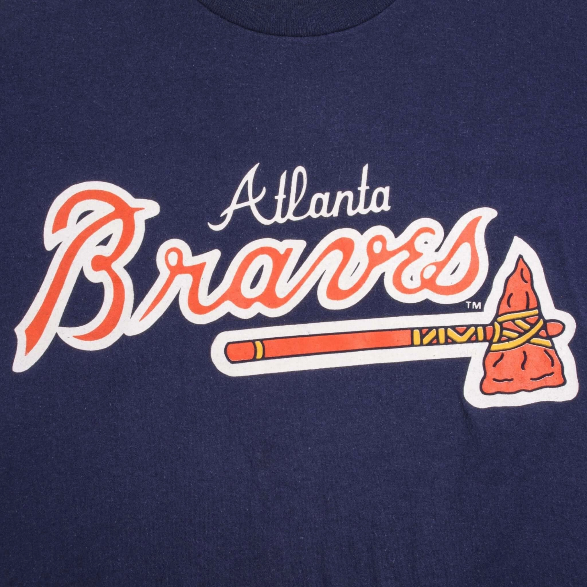 VINTAGE MLB ATLANTA BRAVES EARLY 1990S TEE SHIRT SIZE MEDIUM MADE IN USA