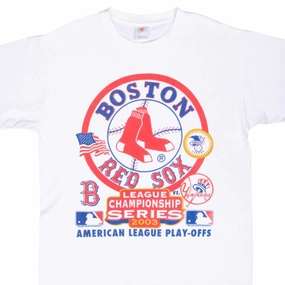 VINTAGE MLB BOSTON RED SOX AMERICAN LEAGUE PLAY OFFS 2003 TEE SHIRT LARGE
