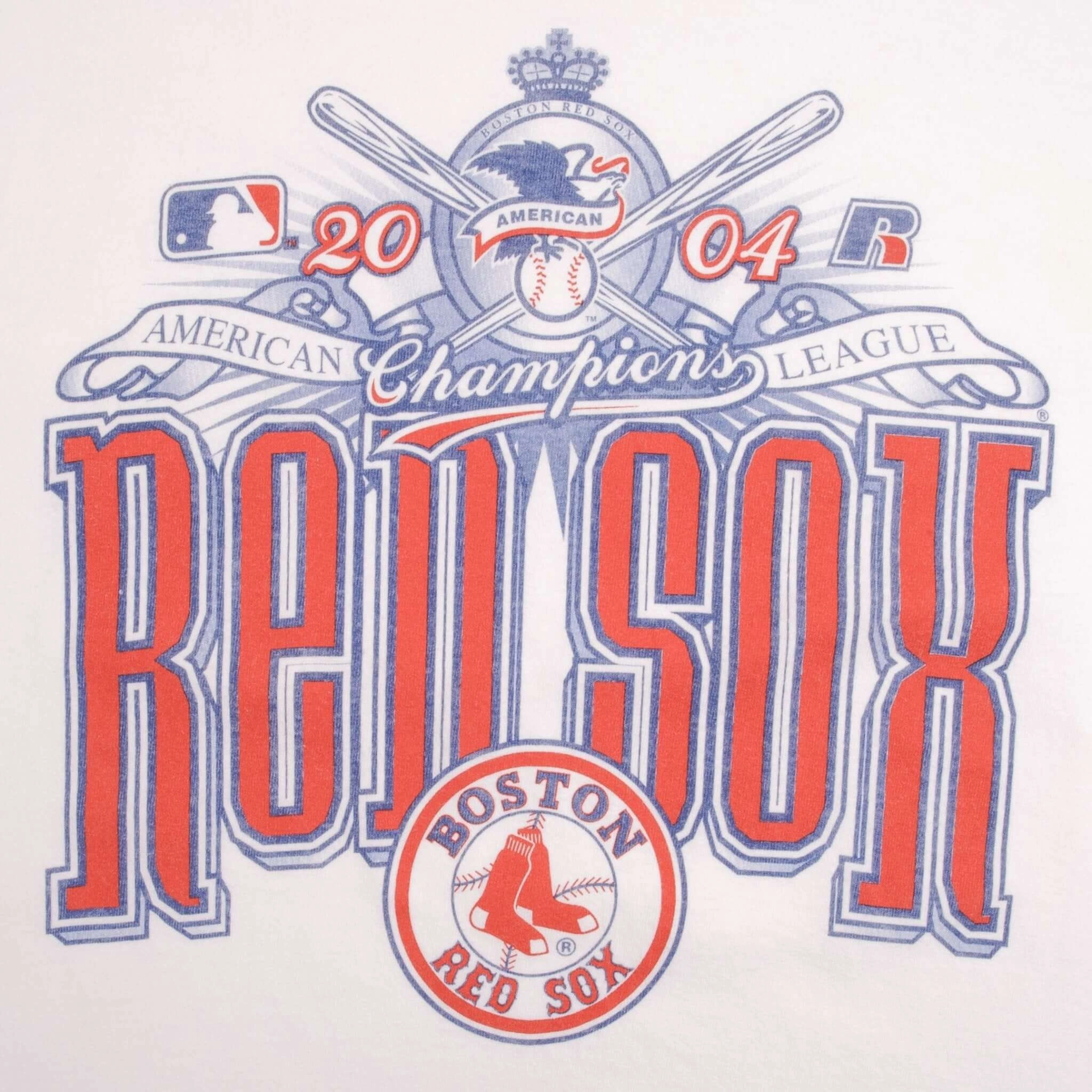 VINTAGE MLB BOSTON RED SOX CHAMPIONS 2004 TEE SHIRT SIZE MEDIUM