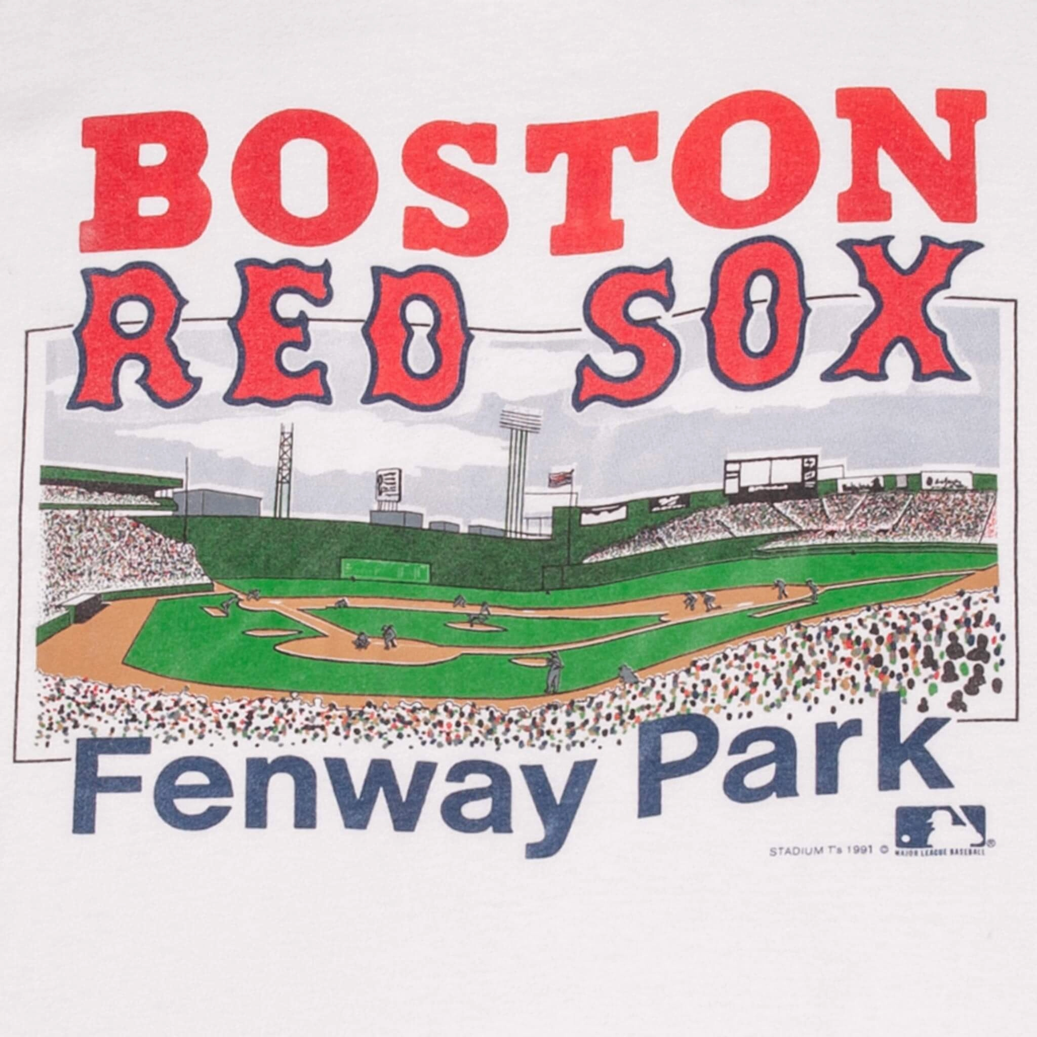 VINTAGE MLB BOSTON RED SOX FENWAY PARK 1991 TEE SHIRT SIZE XL MADE IN USA