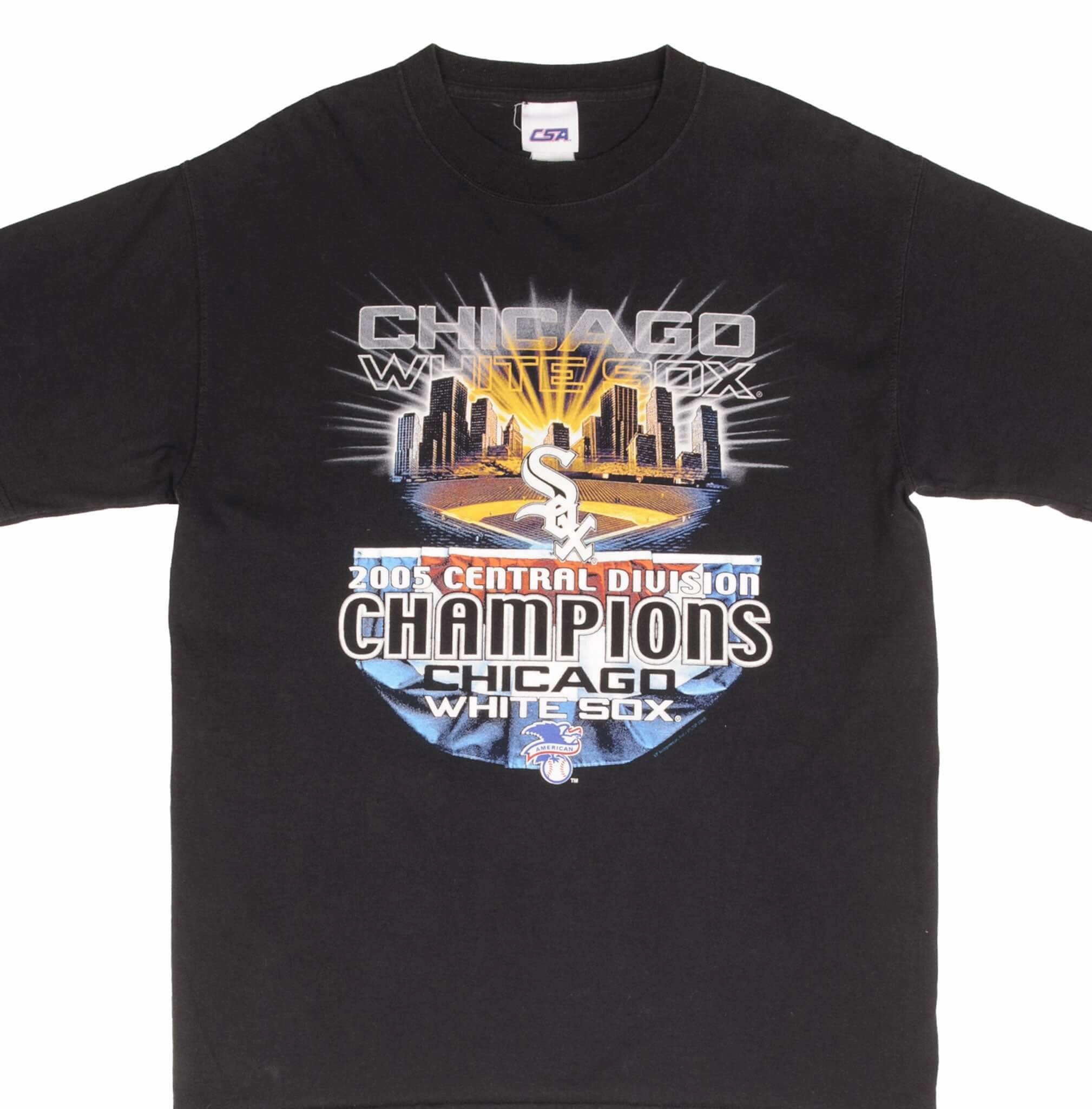 VINTAGE MLB CHICAGO WHITE SOX CENTRAL DIVISION CHAMPS 2005 TEE SHIRT SIZE LARGE